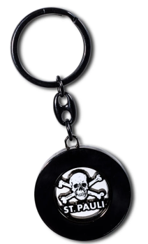 FC St. Pauli - Schlüsselanhänger Chip Totenkopf Schwarz